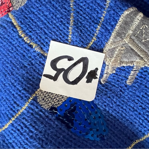 Jolly Sweaters Ugly Christmas Lights Bow Sweater Size Medium - Picture 10 of 11